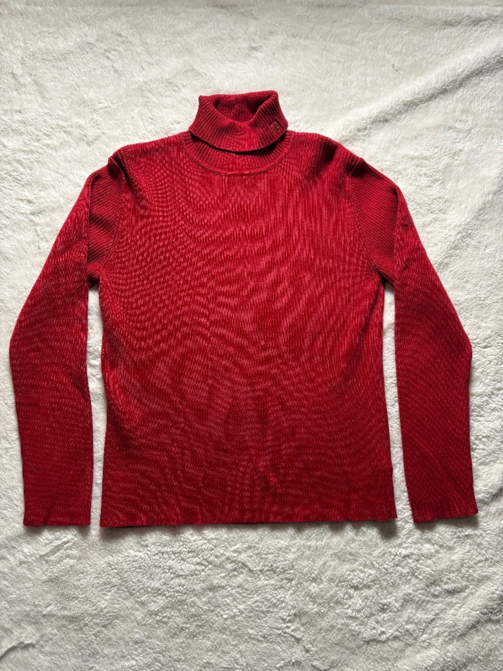 Ralph Lauren Women's Ribbed L/S Turtleneck XL Red
